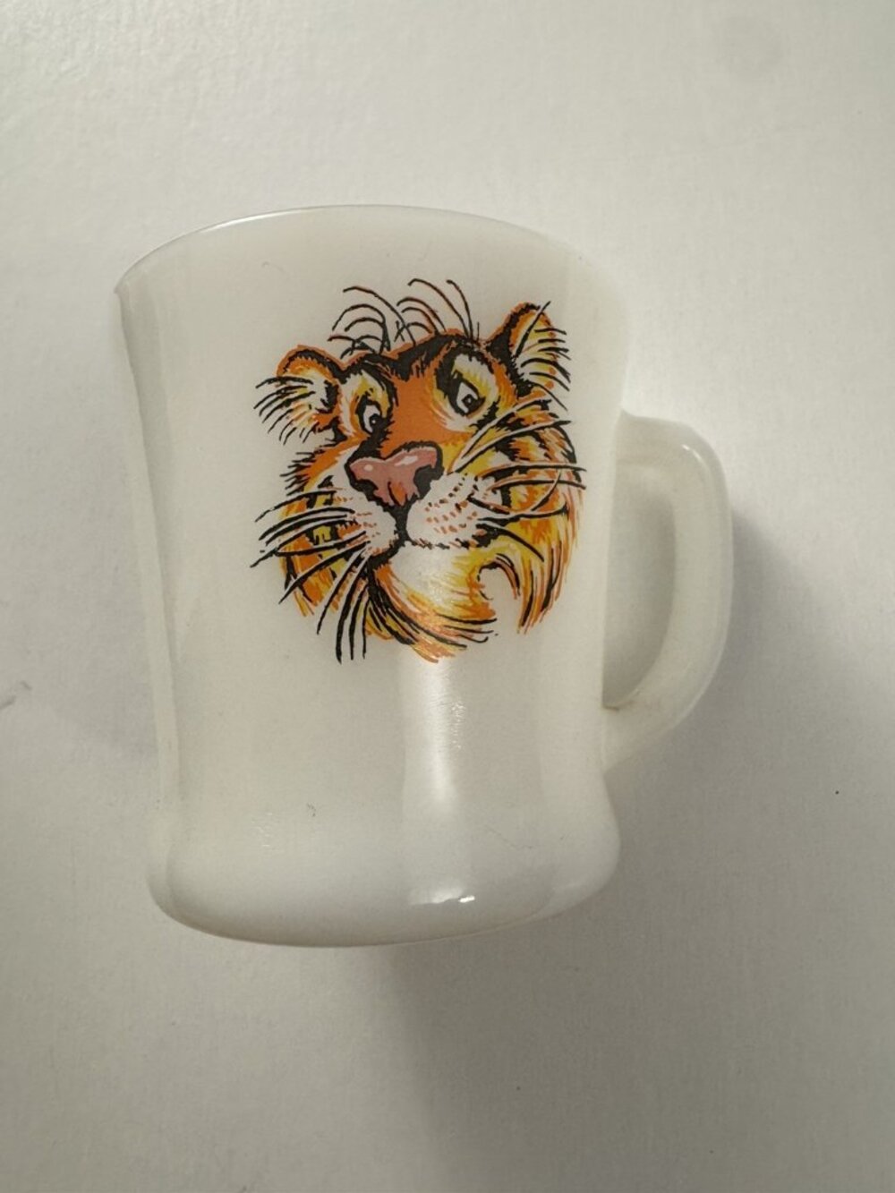 Fire King Coffee Mug Esso Exxon Tiger Gas Station Vintage Milk Glass X8